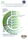 Certification of Registration - Environmental Management System